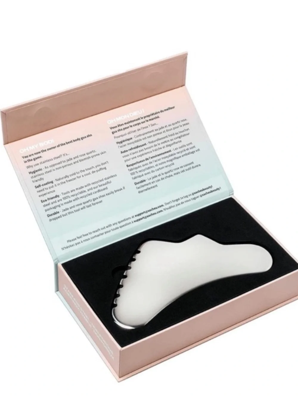 Sacheu Ulta Beauty Body Gua Sha Stainless Steel Tool w/ Travel Bag Sealed NWT